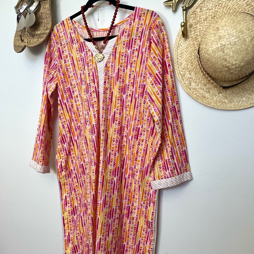 100% cotton kaftan M ptp 21” l 39”with long side slits - Picture 5 of 6